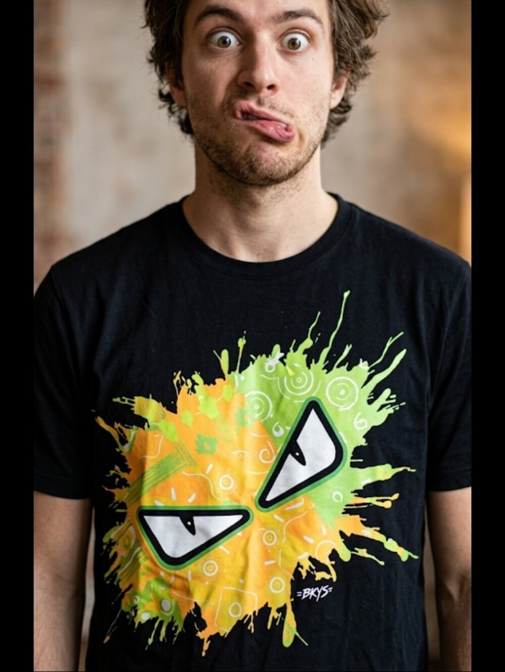 New BKYS black Tee Shirt L "Pop" monster